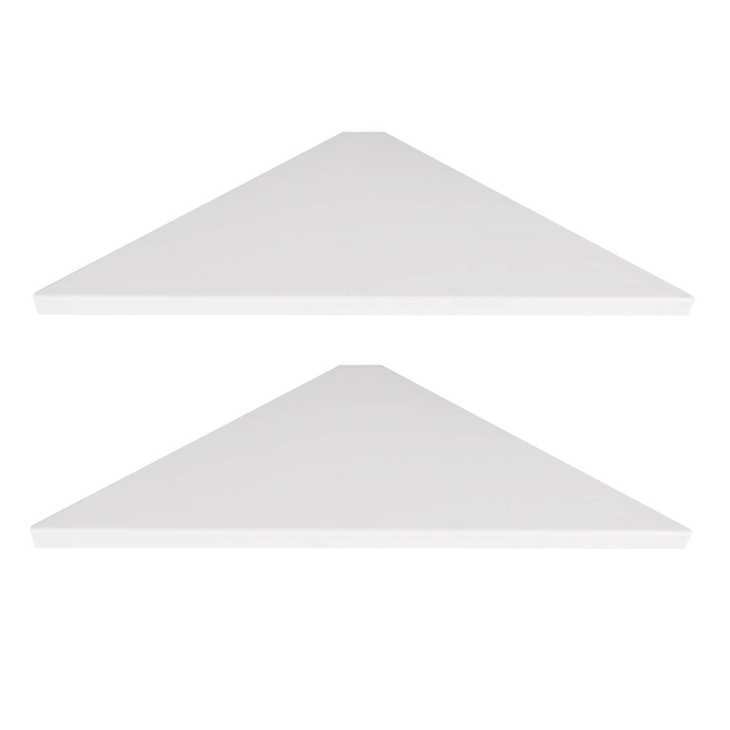 evron Corner Mounting Shelf Set of 2 – Easy to Install Floating Wall Shelves with Wood Grain Finish, Durable and Waterproof ABS Plastic for Kitchen, Bathroom, Living Room Home Décor