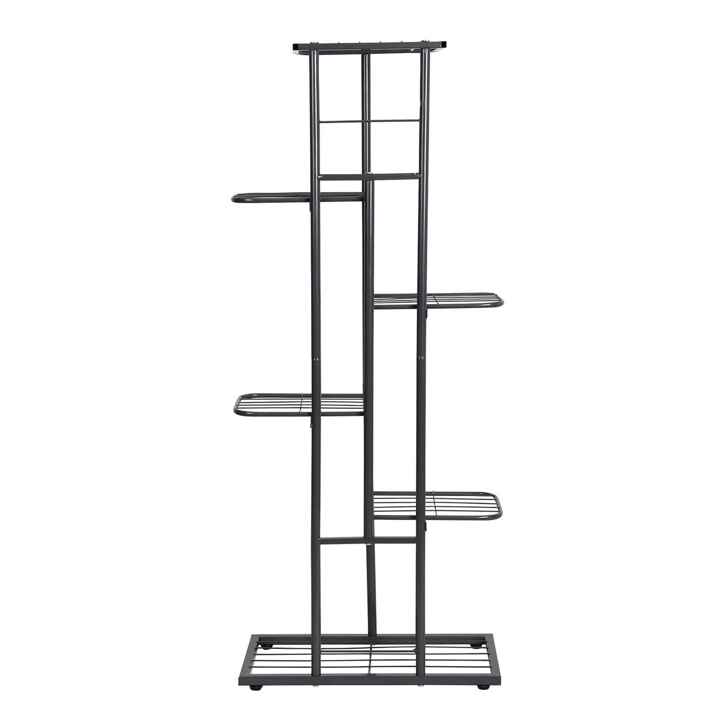 MTB Garden 6 Tier Metal Plant Stand for Indoor Outdoor Flower Pot Display Planter Shelf, Charcoal Grey