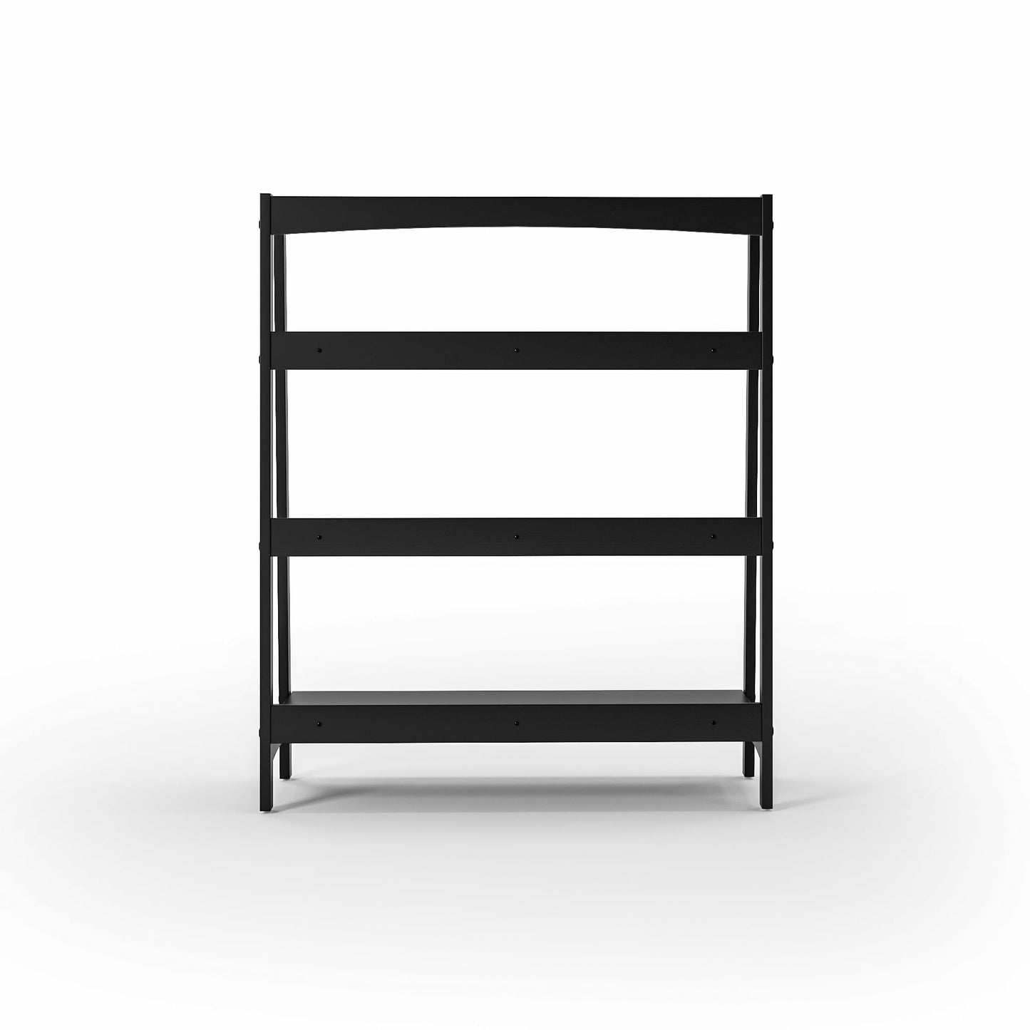 Camaflexi Mid Century Solid Wood Open Shelving Unit - Black Finish