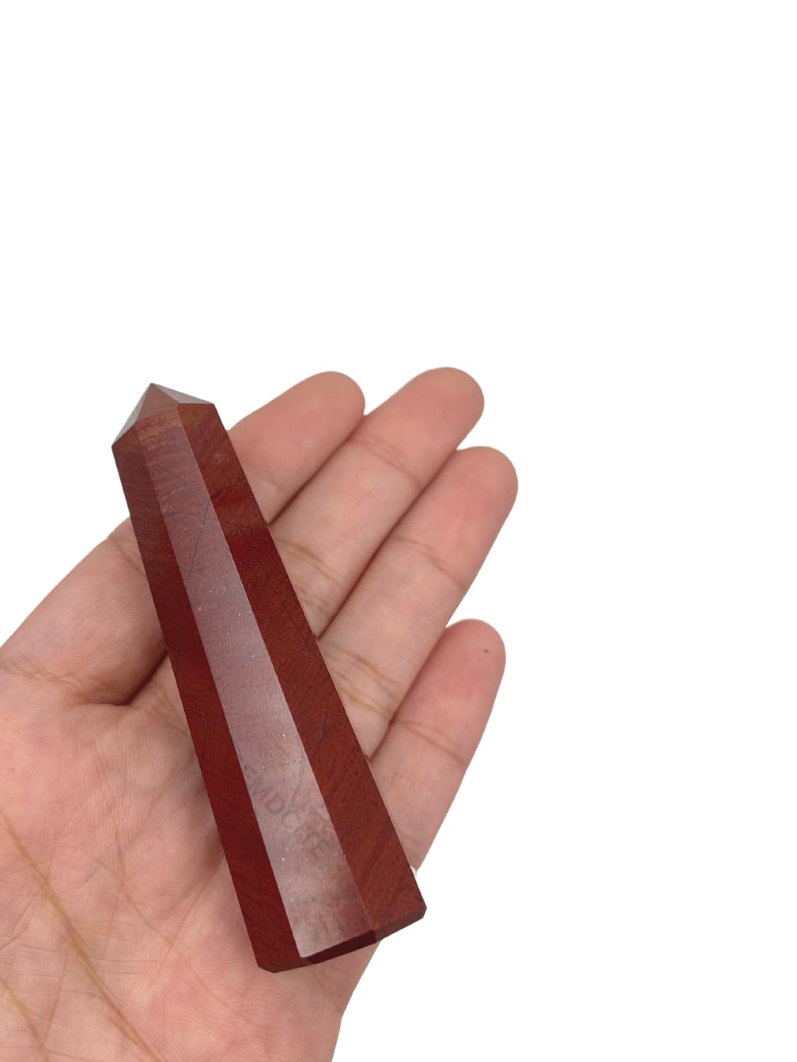 WholesaleGemShop 3 Inch (70 mm) Gemstones Red Jasper Obelisk Tower Jumbo Facet Aura Rock Crystal Natural Polished Earth Wand Spirit