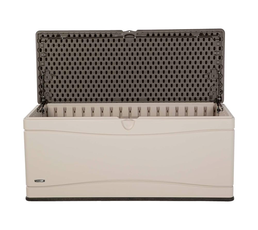 LIFETIME 60012 Extra Large Deck Box, 130 Gallon, Desert Sand/Brown