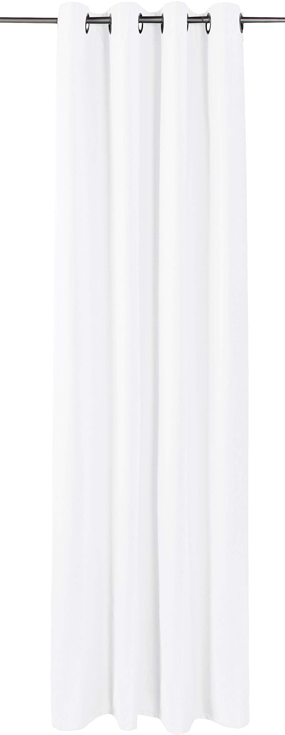 Amazon Basics Room Darkening Blackout Window Curtains 2 Panels with Grommets, for Living Room and Bedroom, 52 x 84 inches, White