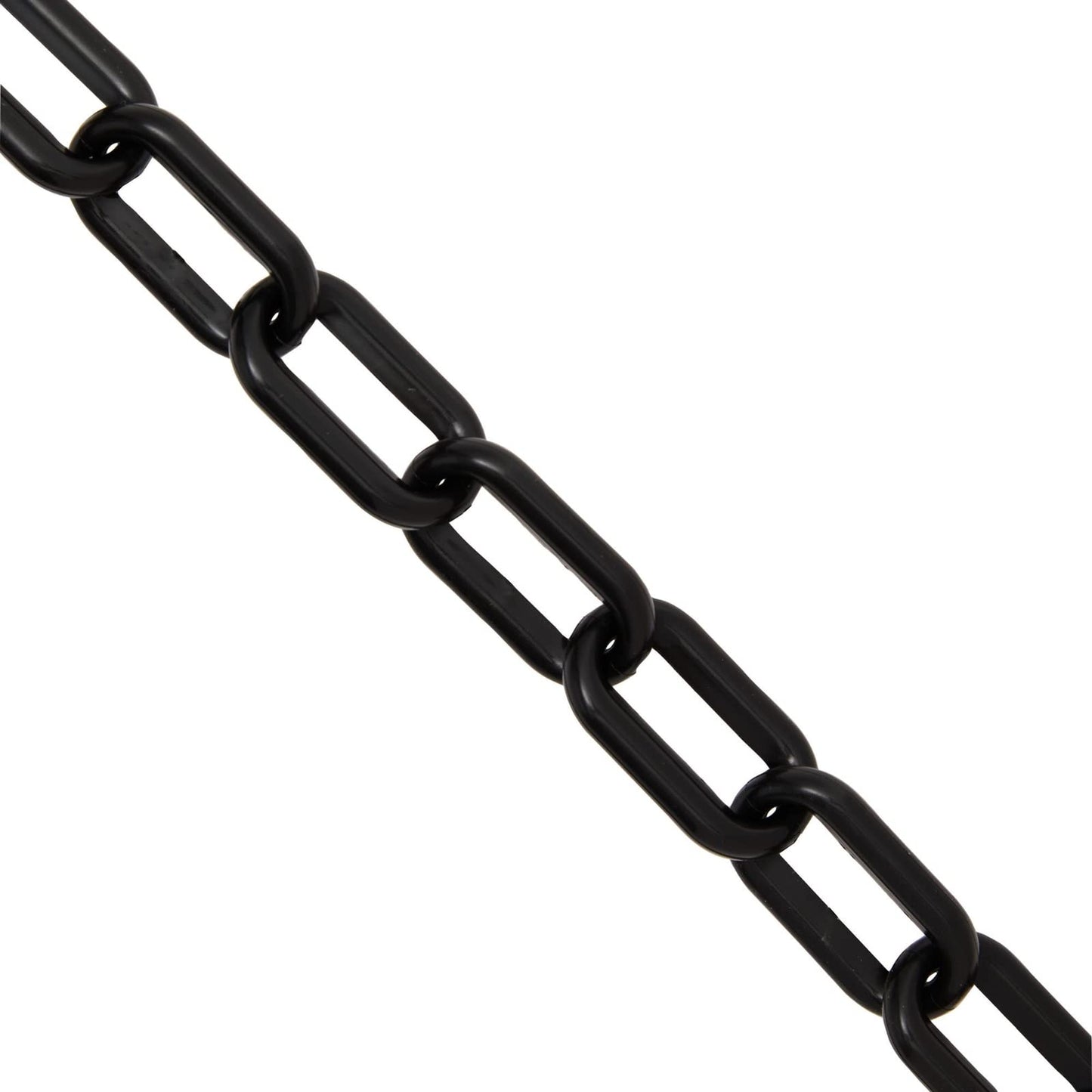 Stockroom Plus Plastic Chain - 100 ft, Black Plastic Chain Links - Safety Barrier for Fence, Driveway, Parking Lot & Gate