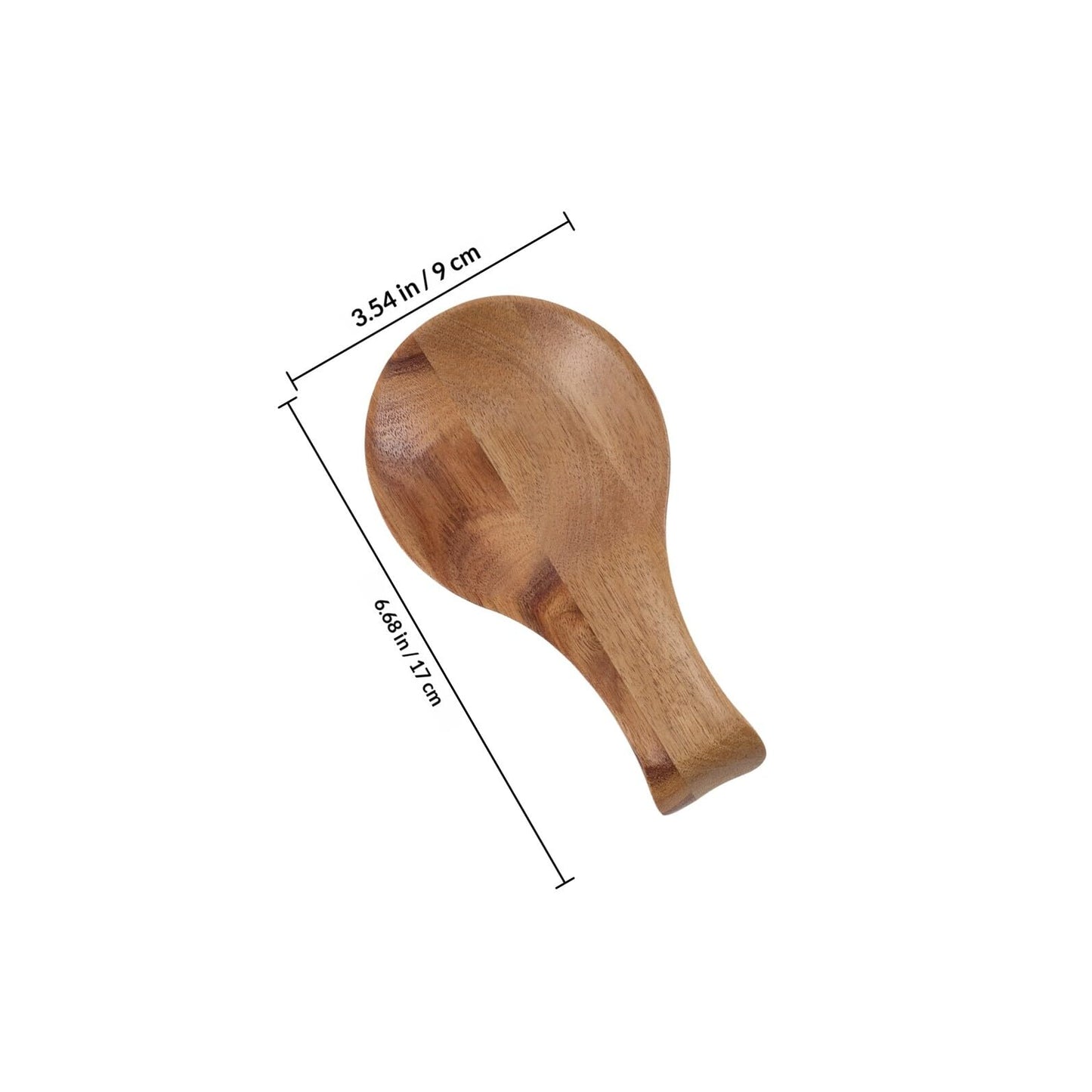 BIUDECO Wooden Spoon Rest for Kitchen Counter, Small Acacia Wood Utensil Holder with 17x9x2cm Size, Decorative Spoon and Spatula Rest for Stove Top and Dining Table Use