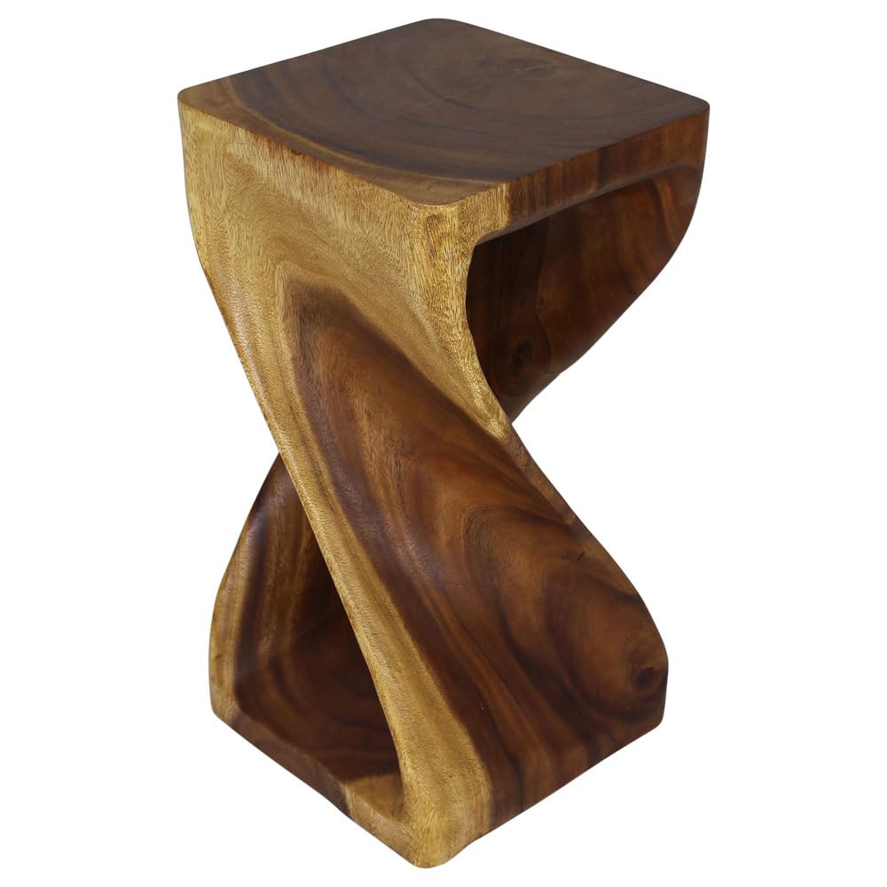 Haussmann® Original Wood Twist Stool 12 X 12 X 23 in High Oak Oil