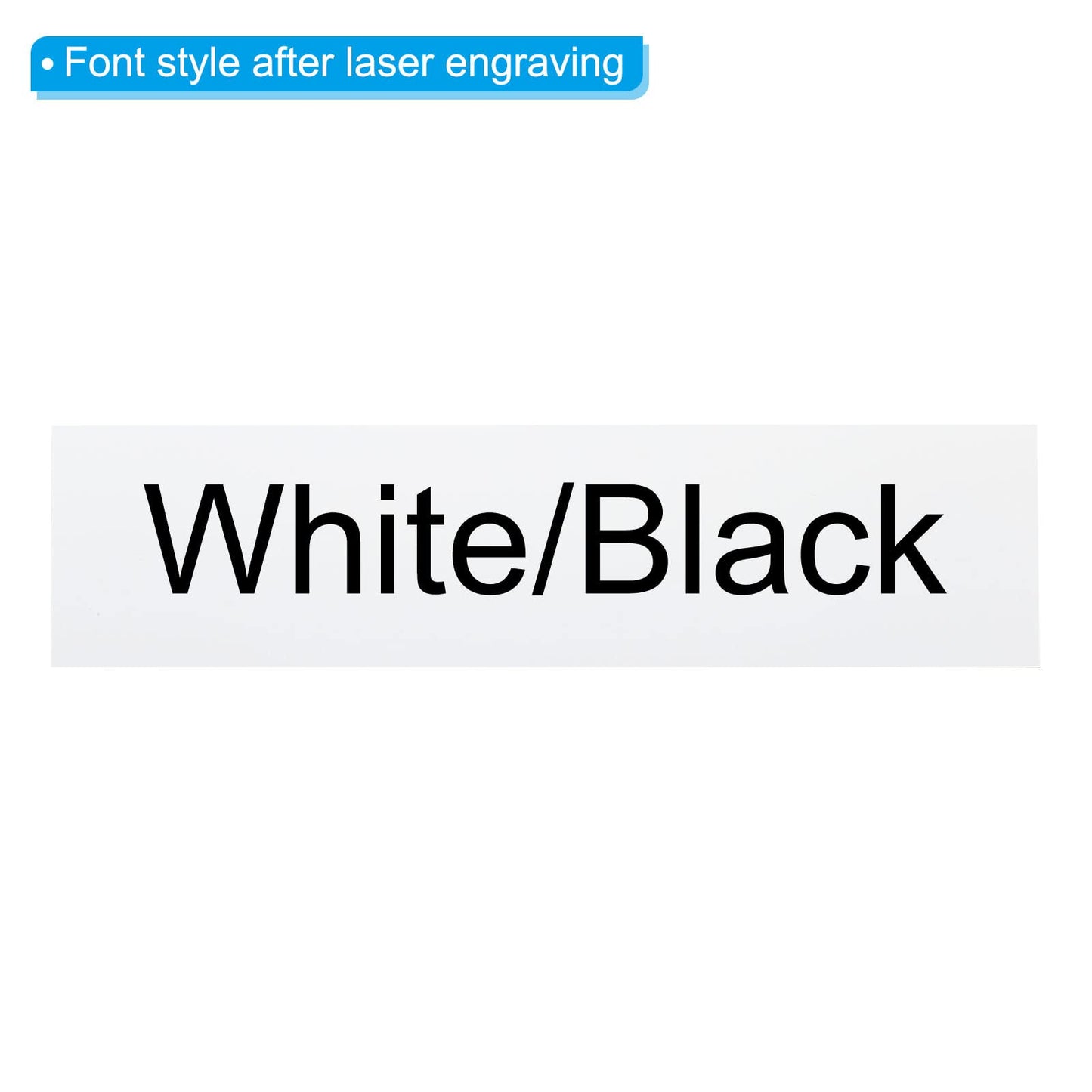 Generic 8"x2" Blank Engraving Name Plate, 5 Pack Personalized Custom Office Desk Name Plates for DIY Laser Printing, White