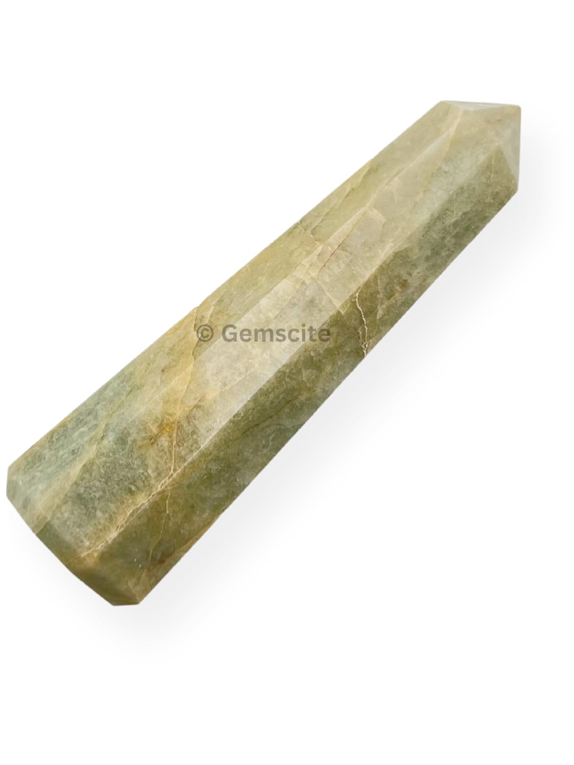 WholesaleGemShop 3 Inch (70 mm) Gemstones Aquamarine Obelisk Tower Jumbo Facet Aura Rock Crystal Natural Polished Earth Wand Spirit