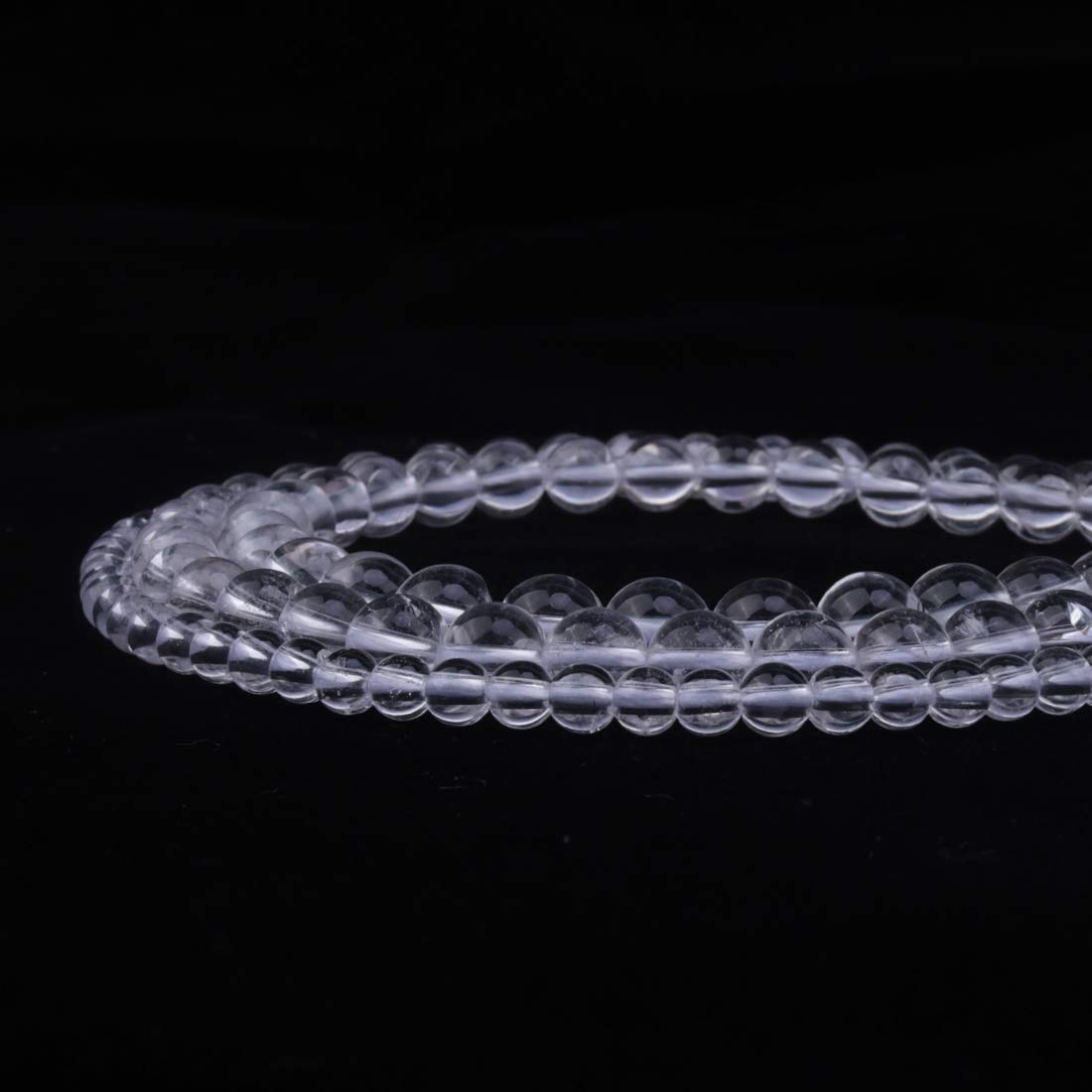ICAI Beads 10mm Natural White Crystal Gemstone Round Loose Stone Beads for Jewelry Making DIY Crafts Design 1 Strand 15" APPR.34-36pcs