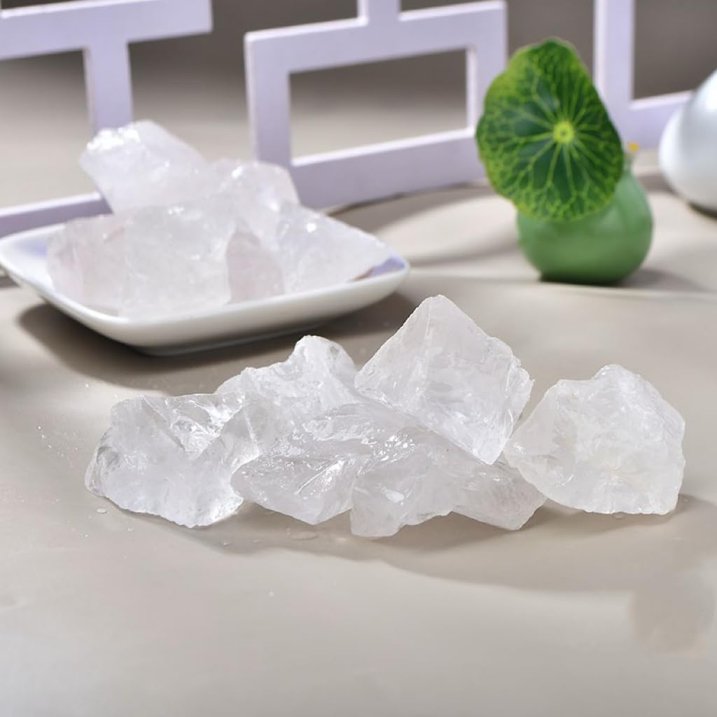 1LB Natural Clear Quartz Raw Healing Crystals, Energy Stones for Meditation, Reiki, Chakra Balancing, Home Décor and Spiritual Gifts (10-30mm)