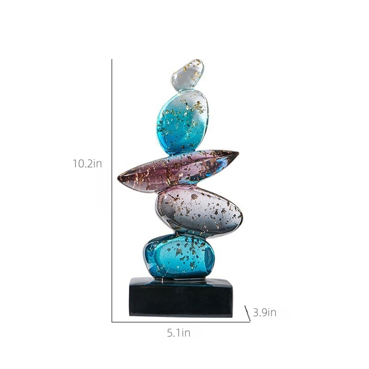 AWNR Resin Pebble Shape Sculpture Decor -Aesthetic Home Decor for Living Room, Office Desk, Shelf,Display,entryway,Housewarming Gifts