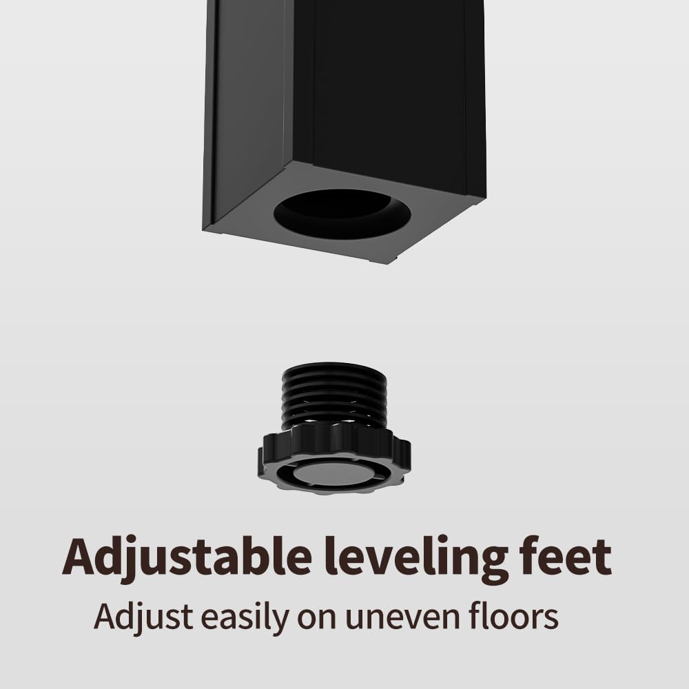DHYGOTFUR Tall Plant Stand Indoor, Modern Black Aluminum Alloy Plant Shelf, Corner Flower Pot Holder Organizer for Living Room, Balcony, Patio, Garden (L15.8 x W15.8 x H27.6 inch)