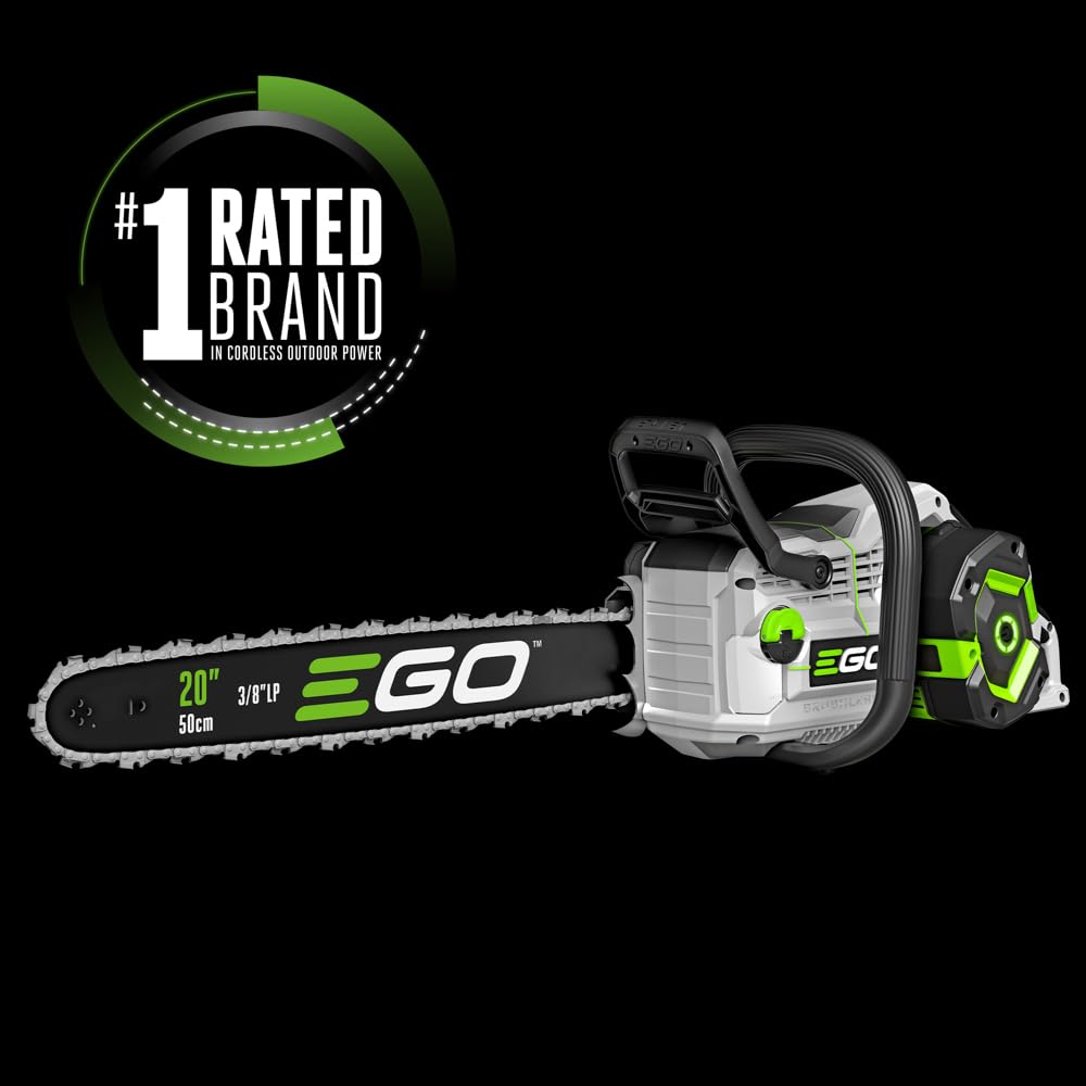 EGO POWER+ Chain Saw, 20” Battery Powered Chainsaw, Electric Cordless, Includes 56V 6.0Ah Battery and Charger – CS2005