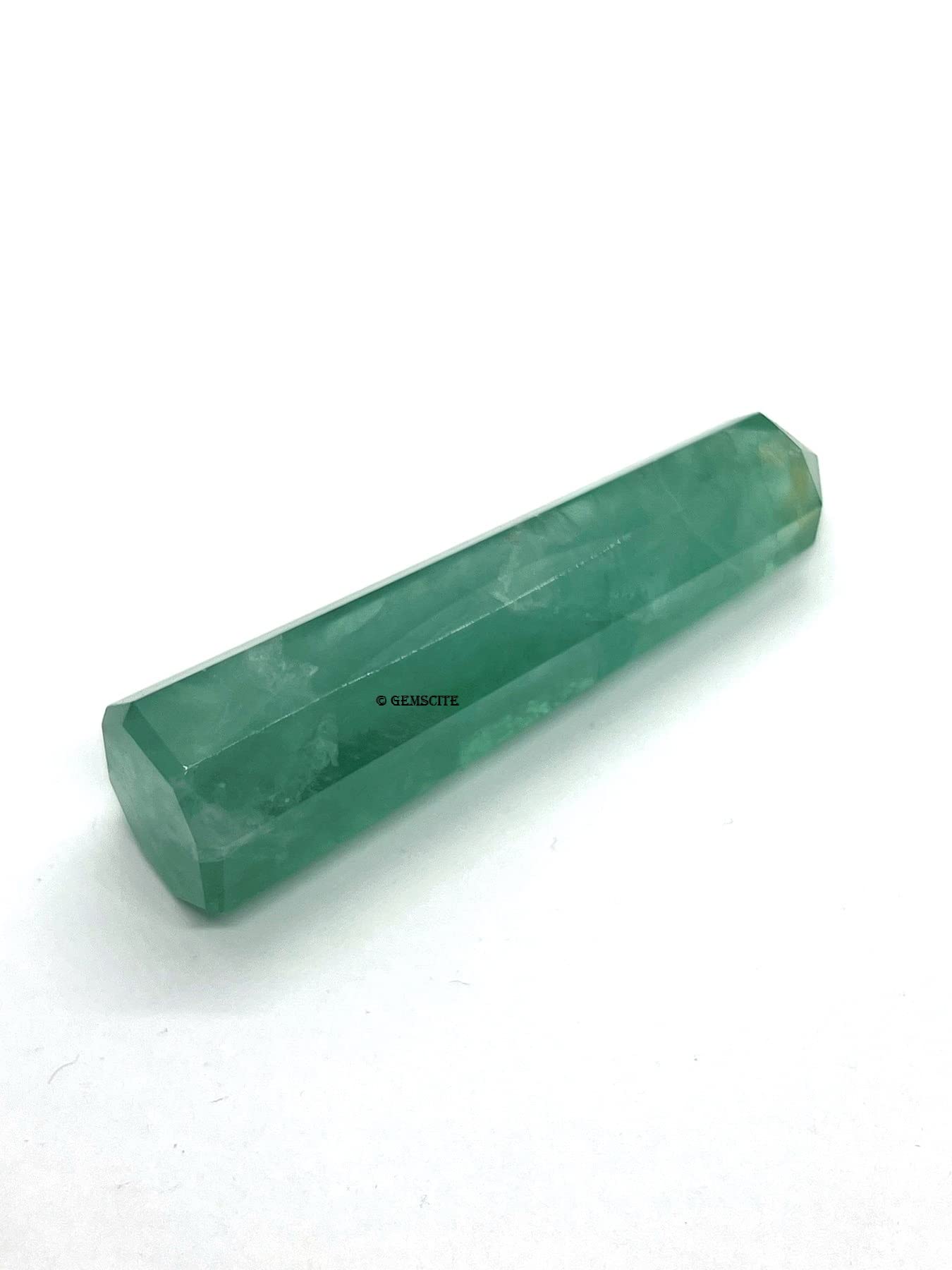 WholesaleGemShop 3 Inch (70 mm) Gemstones GREEN FLUORITE Obelisk Tower Jumbo Facet Aura Rock Crystal Natural Polished Earth Wand Spirit