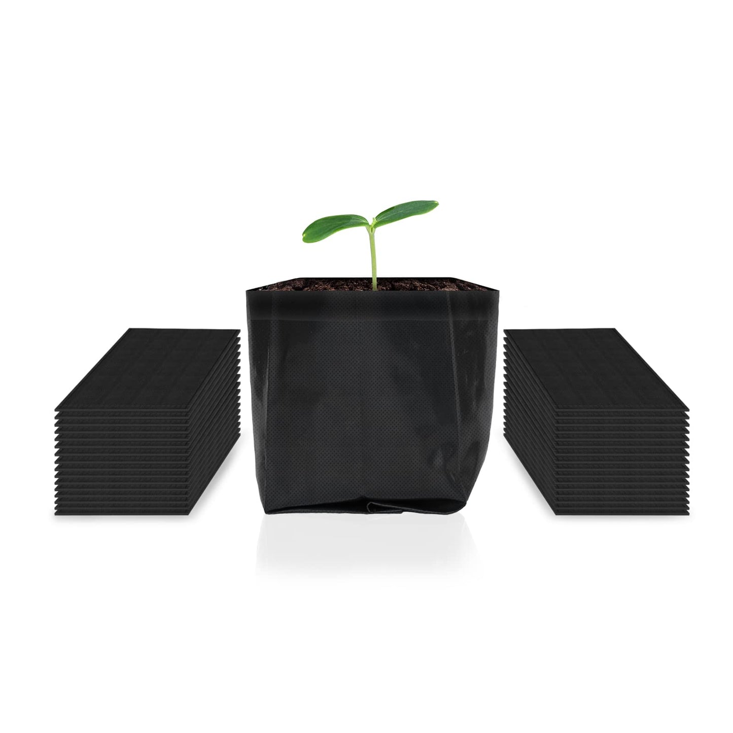 AC Infinity Nursery Bags 1 Gallon, Non-Woven Fabric Growing Pouches, 50-Pack Plant Pots for Seed Starting, Soil Transplant, and Home Garden Supply