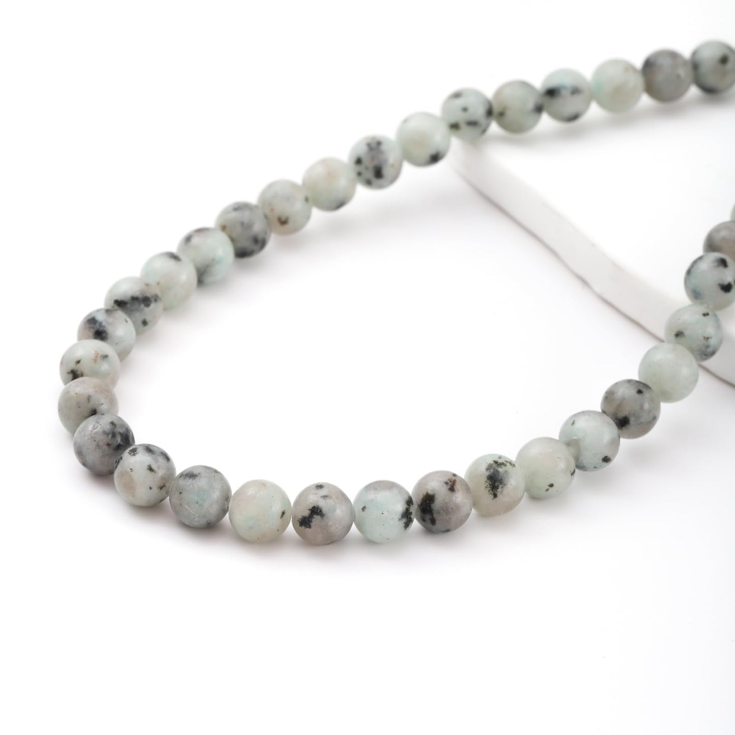 8mm 45pcs DIY Natural Kiwi Jasper Stone Beads Round Healing Crystal Gemstone Loose Beads for Jewelry Making Handmade Bracelet Necklace