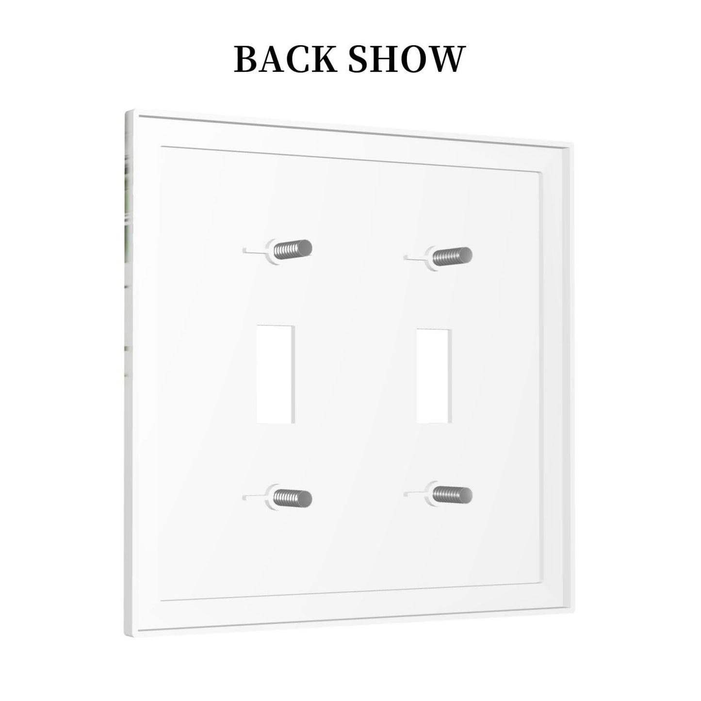 Green Eucalyptus Leaves Vine Nature Plants Decorative Switch Plates 2 Gang Double Toggle Outlet Light Switch Cover Wall Plate Electrical Faceplate for Bedroom Living Room Decor