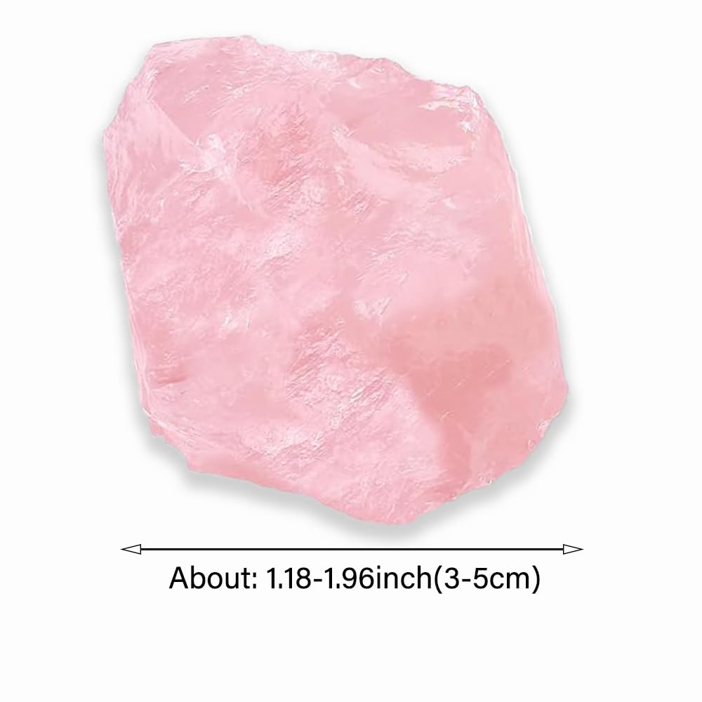 2PCS Natural Raw Stone Healing Crystals Bulk, Gemstones for Reiki, Meditation, Home Decor, Garden Fountain Rocks (Rose Quartz)