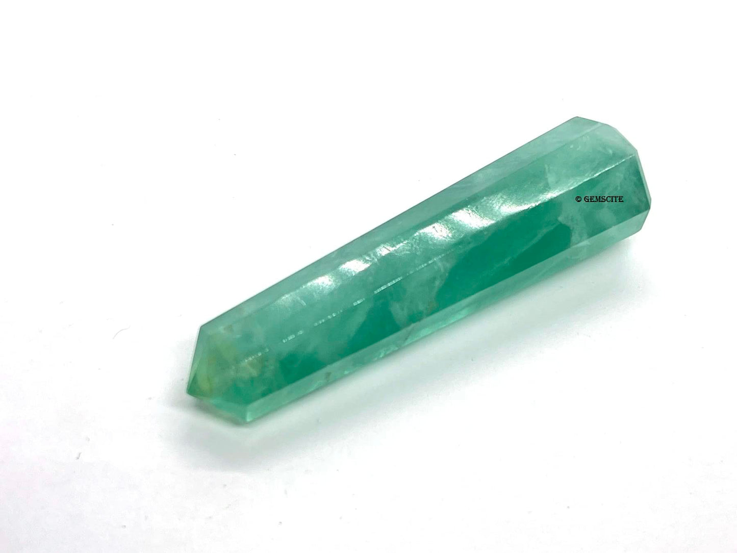 WholesaleGemShop 3 Inch (70 mm) Gemstones GREEN FLUORITE Obelisk Tower Jumbo Facet Aura Rock Crystal Natural Polished Earth Wand Spirit