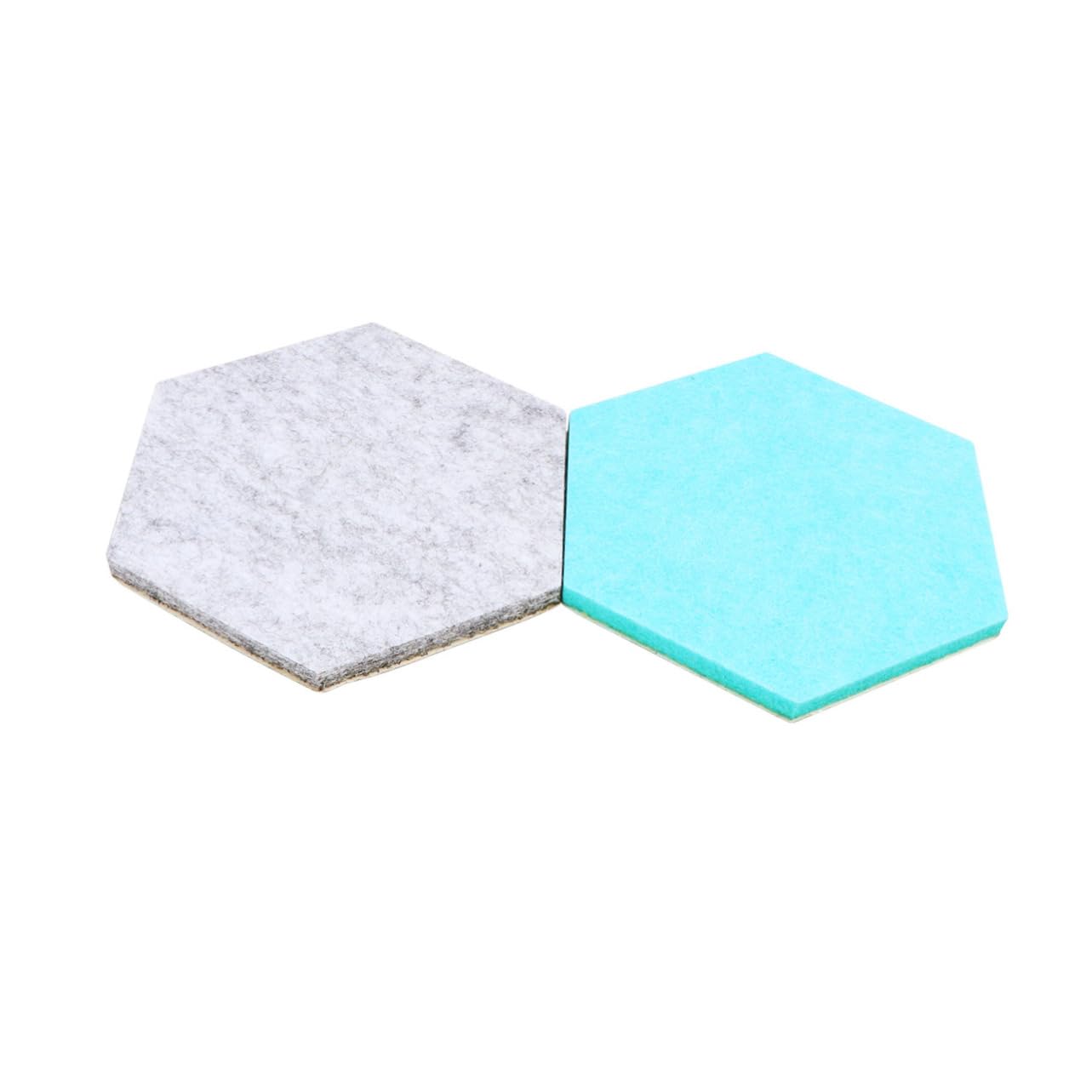 Homoyoyo 20pcs Hexagon Felt Wall Stickers Adhesive Decorative Wool Felt Board for Home and Classroom Use Mint Grey Creative Wall Decor for Office Classroom Spaces