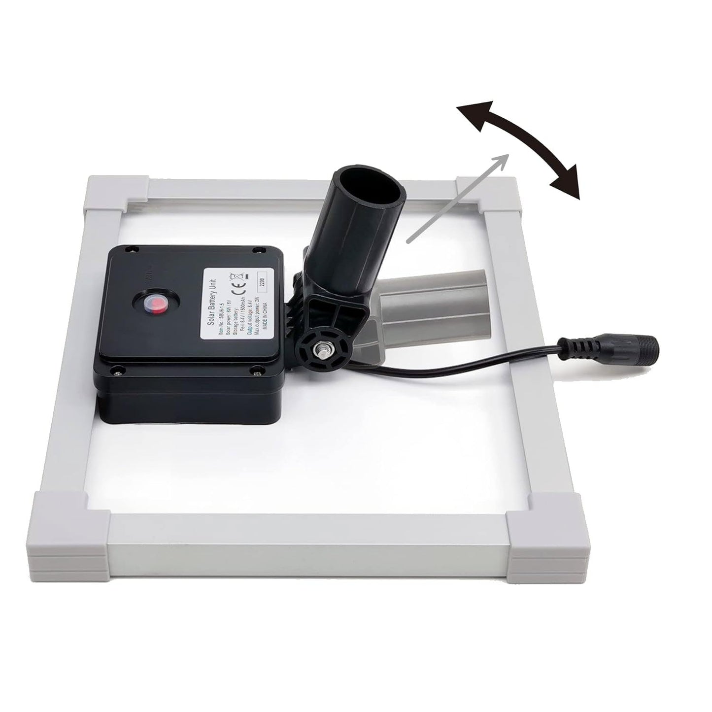 Solar Water Pump with Backup Battery for Birdbath, Fountain, Small Pond, Garden Decoration (Battery Included)