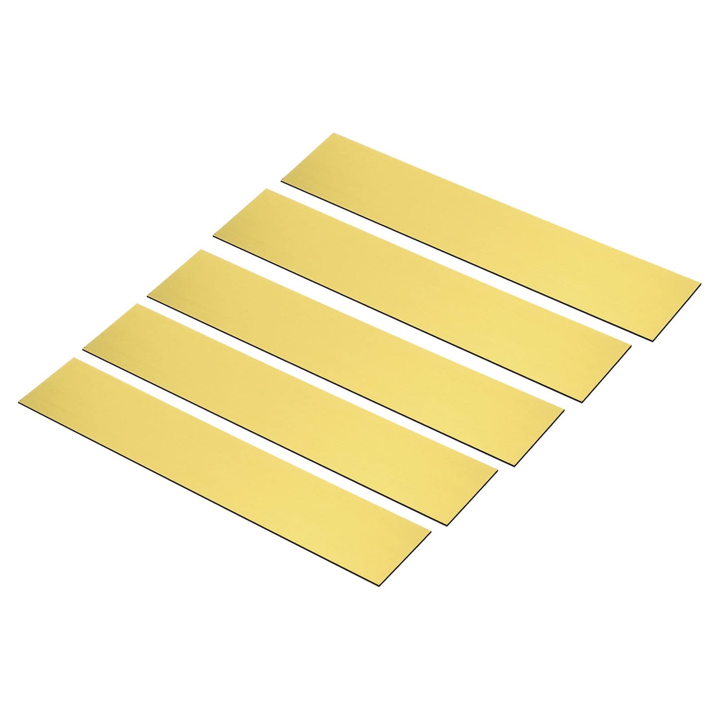 Generic 10"x2" Blank Engraving Name Plate, 5 Pack Personalized Custom Office Desk Name Plates for DIY Laser Printing, Golden