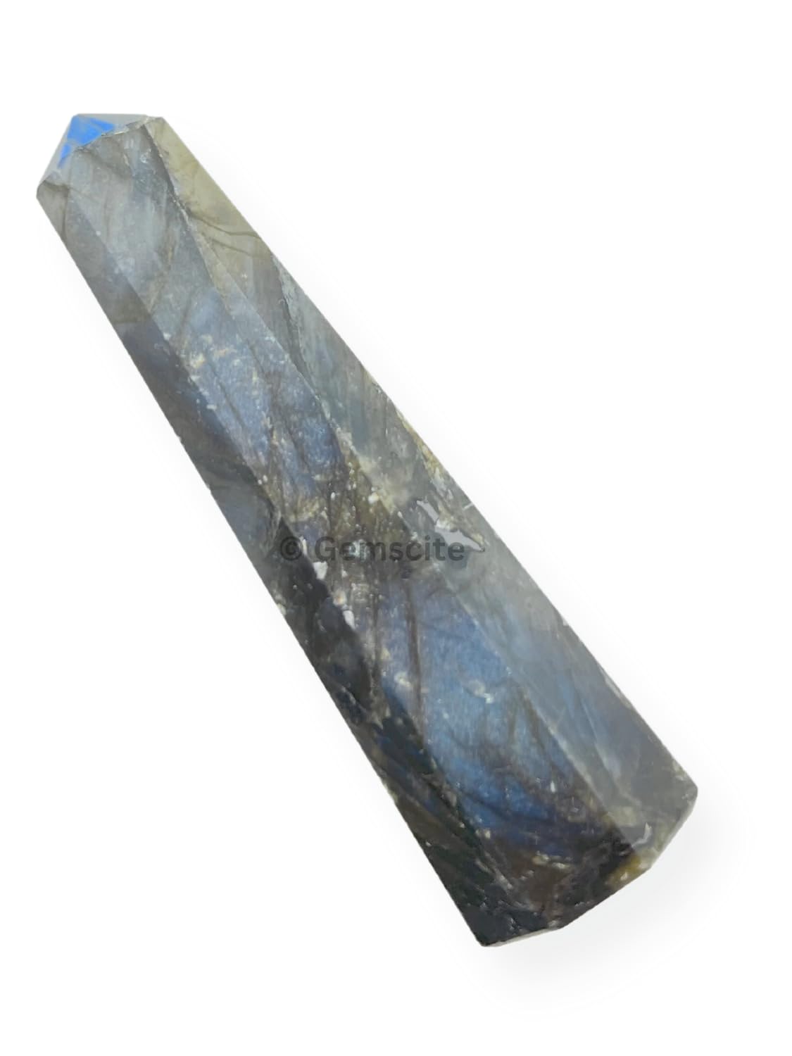 WholesaleGemShop 3 Inch (70 mm) Labradorite Gemstones Obelisk Tower Jumbo Facet Aura Rock Crystal Natural Polished Earth Wand Spirit