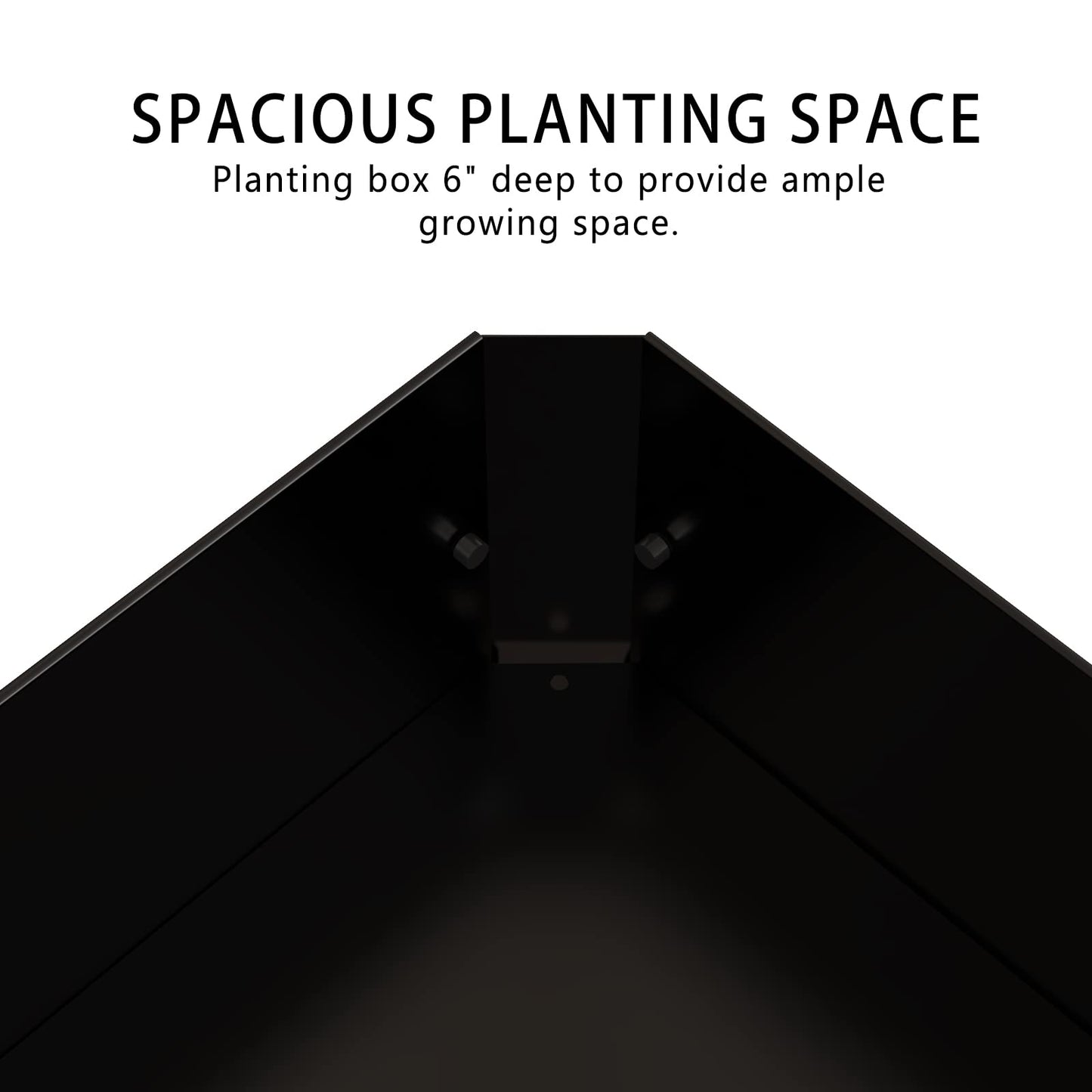 PROXRACER Raised Garden Bed with Detachable Legs Elevated Metal Planter Box for Growing Fresh Herbs Vegetables Flowers Succulents&Other Plants for Outdoor Backyard Patio Deck Balcony Black S