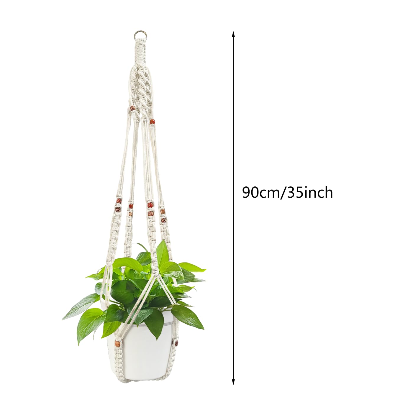 Belit 2 Pack Macrame Plant Hangers Indoor Hanging Planter Basket Decorative Flower Pot Holder Rope for Indoor Outdoor Home Decor