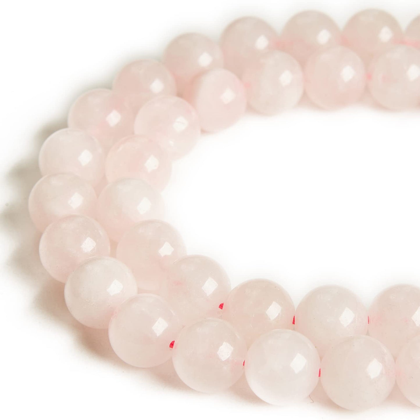 100pcs 8mm Rose Quartz Beads Natural Gemstone Beads Round Loose Beads for Jewelry Making