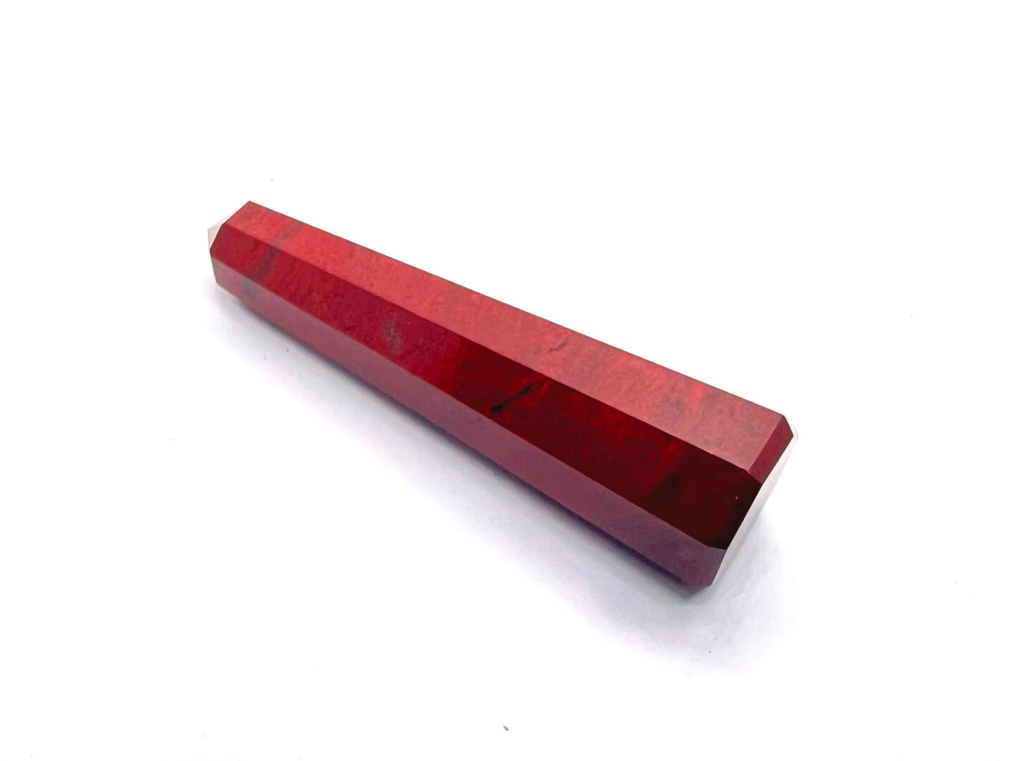 WholesaleGemShop 3 Inch (70 mm) Gemstones Red Jasper Obelisk Tower Jumbo Facet Aura Rock Crystal Natural Polished Earth Wand Spirit
