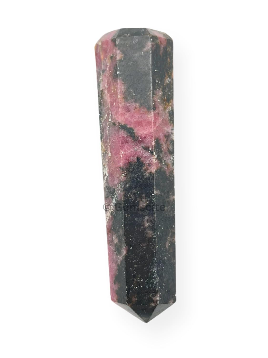 WholesaleGemShop 3 Inch (70 mm) Gemstones RHODONITE Obelisk Tower Jumbo Facet Aura Rock Crystal Natural Polished Earth Wand Spirit
