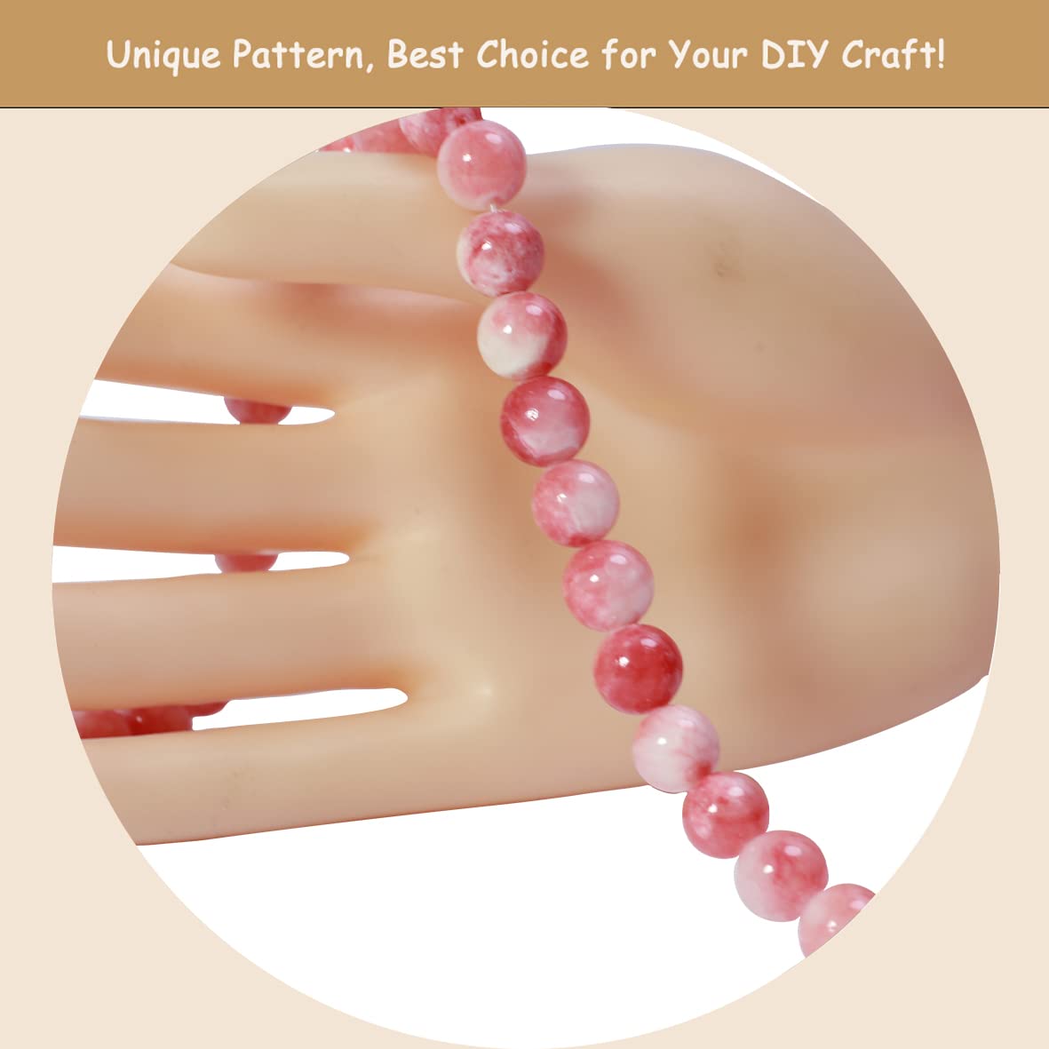 ZHFMLY 10mm Natural Persian Jade Beads, Red Colorful Dyed Healing Crystal Round Loose Stone Beads for Jewelry Making, DIY Bracelets Necklaces, Chakra Energy Craft Supplies One Strand