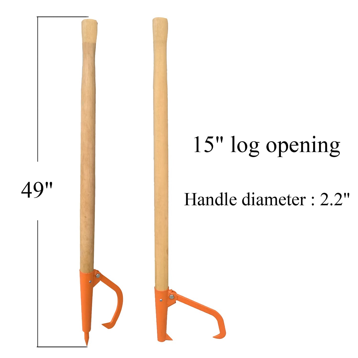 Peavey Cant Hook - 49" Log Peavy - Retractable 16" Opening Felling Tool
