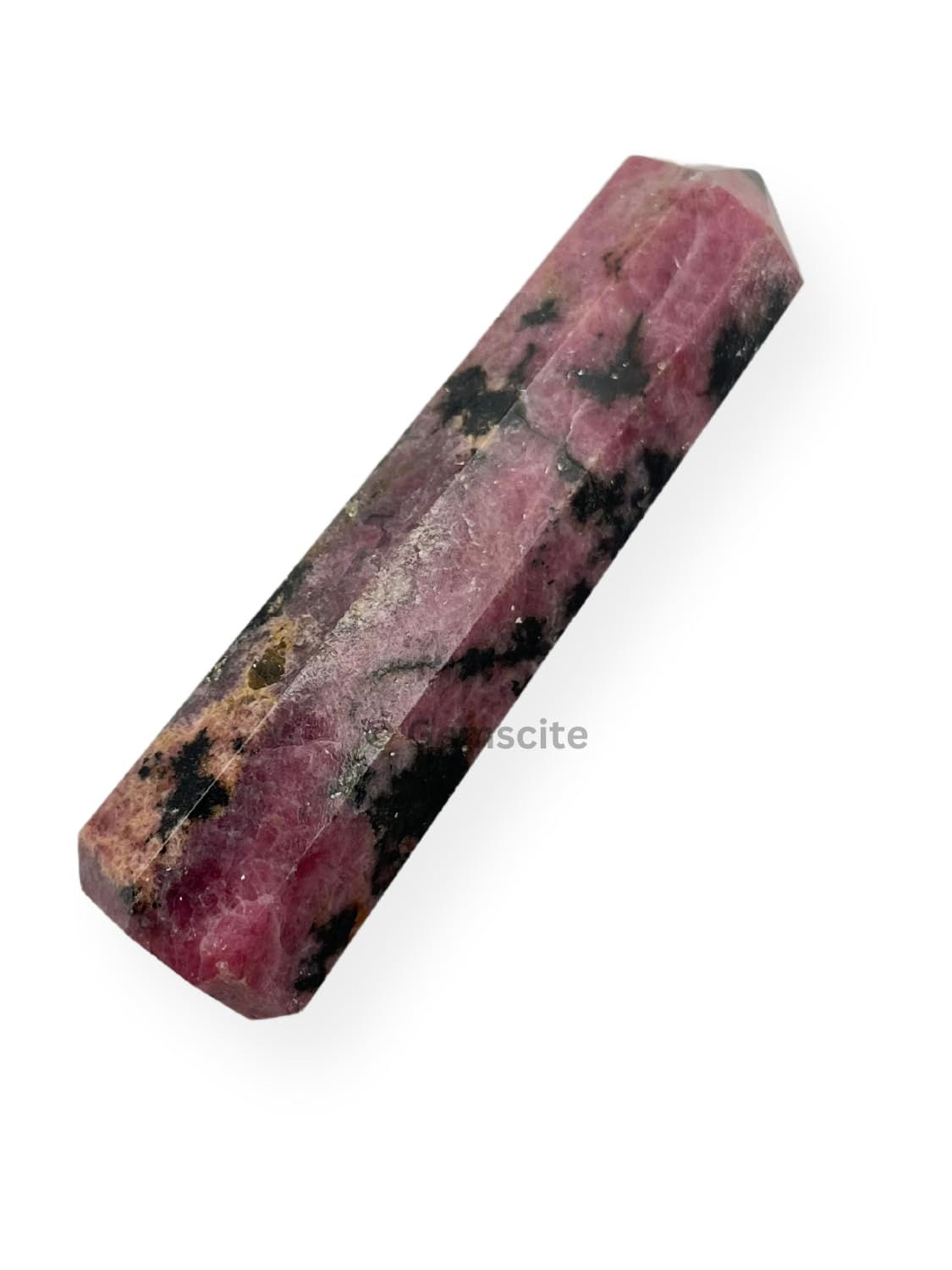 WholesaleGemShop 3 Inch (70 mm) Gemstones RHODONITE Obelisk Tower Jumbo Facet Aura Rock Crystal Natural Polished Earth Wand Spirit