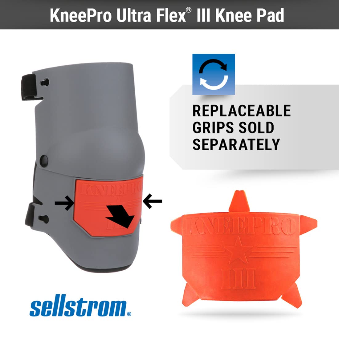 Sellstrom Ultra Flex KneePro Professional Knee Pads for Men & Women with Thick Foam Cushioning & Heavy Duty Hard Outer Shell - Adjustable Straps with Quick-Clips & Ergonomic Metal Hinges - for Construction Work, Gardening, Roofing, Flooring