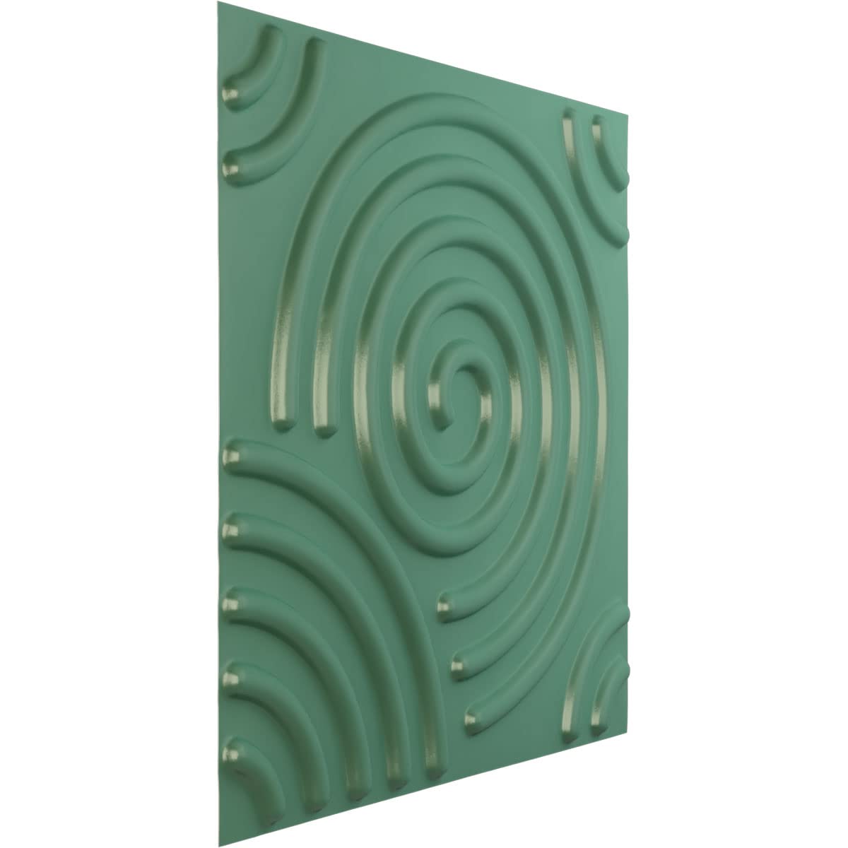 Ekena Millwork 19 5/8"W x 19 5/8"H Spiral EnduraWall Decorative 3D Wall Panel, Sea Mist (Covers 2.67 Sq. Ft.
