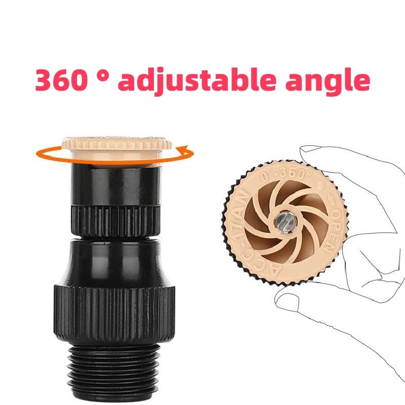 2 Pack Lawn Sprinklers for Yard - 360 Coverage Water Sprinklers for Small Medium Garden Irrigation, Adjustable Spray - Perfect for Yard, Lawn & Play - Yellow Plastic