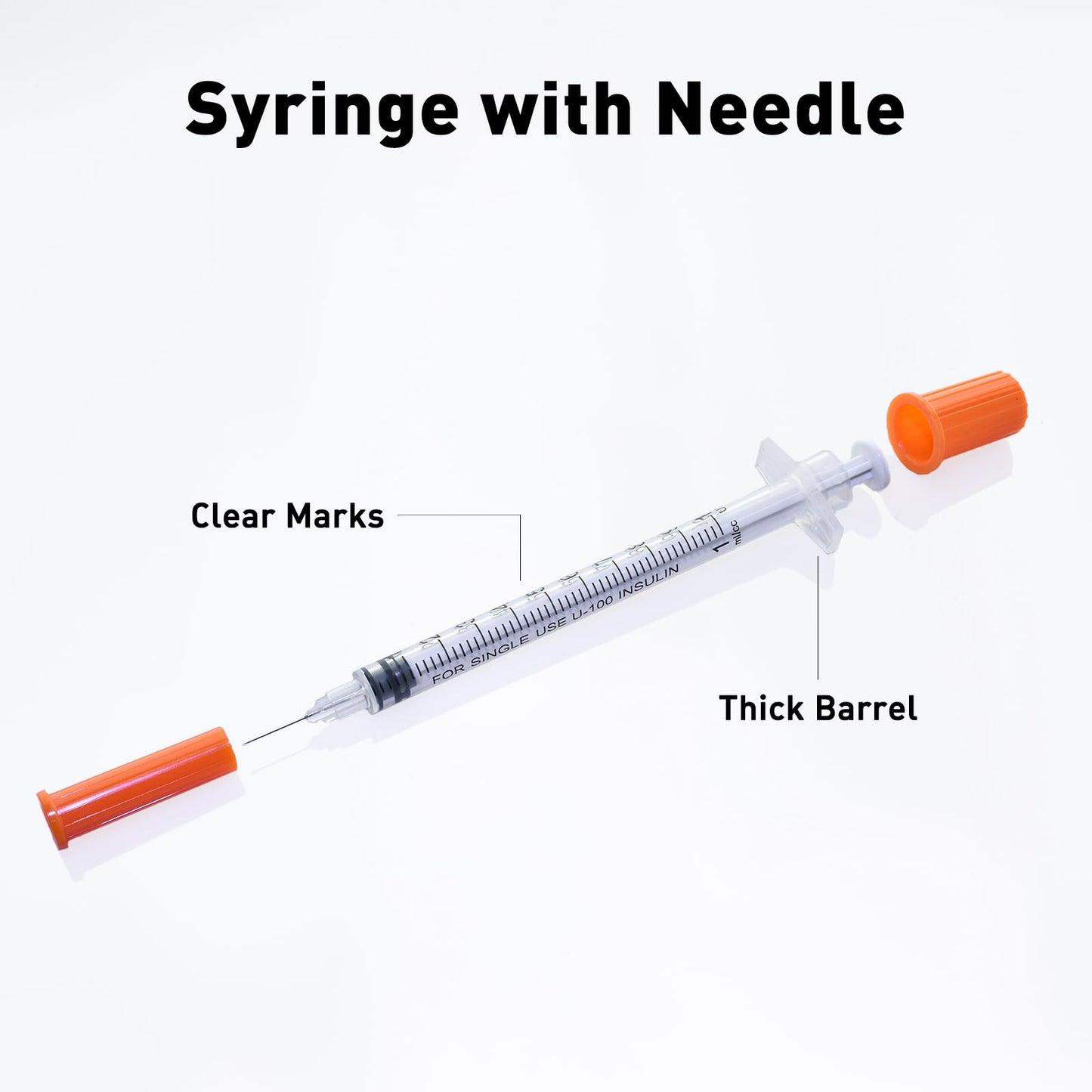 U-100 1cc 31 Gauge 5/16 Inch Syringe, Individually Packed 20 PACK