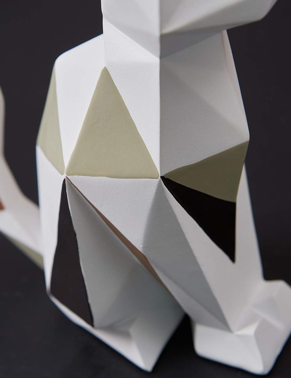 HAUCOZE Cat Statue Modern Animal Sculpture Home Decor Geometric Art for Living Room Office Desktop Gift 7.3 Inch