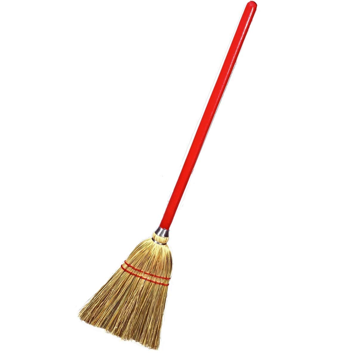 Rocky Mountain Goods Small 34" Broom for Kids and Toddlers - Solid Wood Handle - 100% Natural Corn Bristles - Ideal Size for Kids - Heavy Duty - Toy Broom