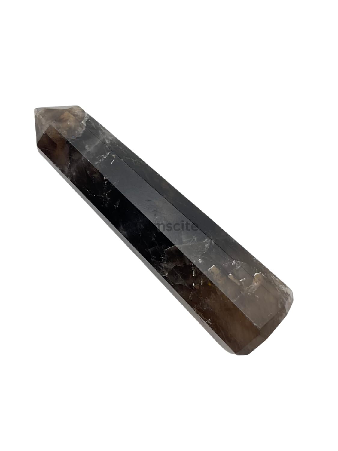 WholesaleGemShop 3 Inch (70 mm) Gemstones Smoky Quartz Obelisk Tower Jumbo Facet Aura Rock Crystal Natural Polished Earth Wand Spirit
