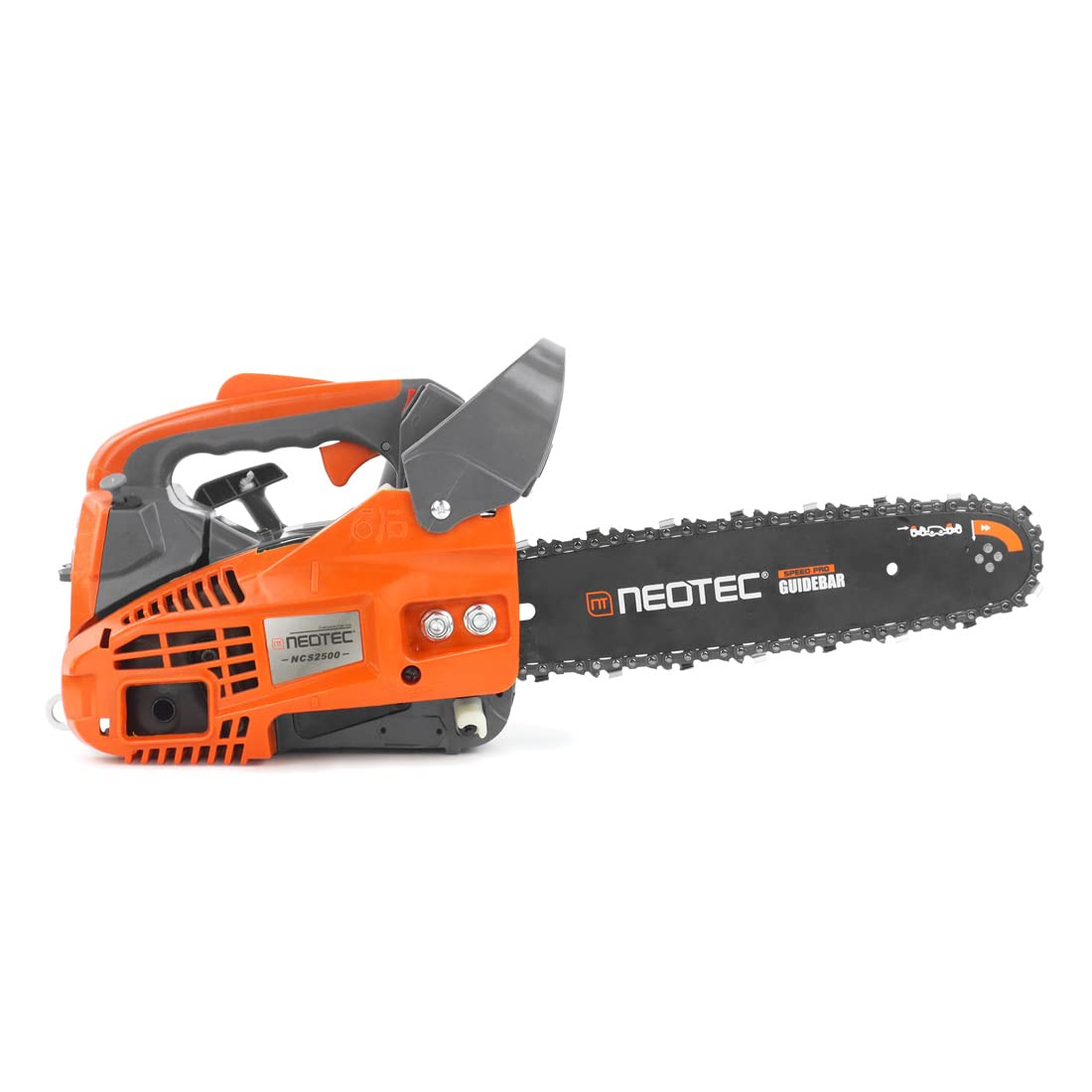 NEO-TEC 12 Inch Top Handle Gas Chainsaw 25.4cc 2-Stroke Portable Small Gas Powered Chain Saws Motosierra De Gasolina for Tree-climbing Tree Pruning Wood Cutting Firewood Preparation Yard Maintenance