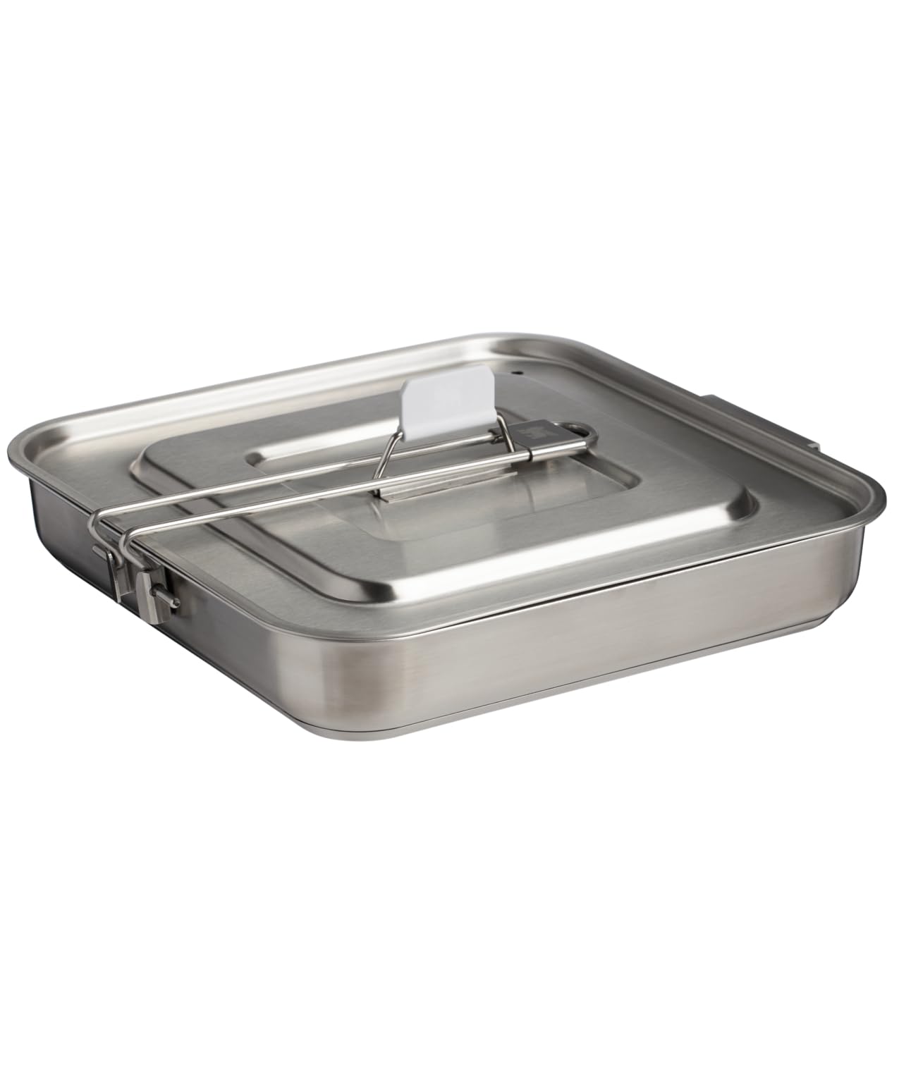 Stanley Wildfare Pro 5-Piece Stainless Steel Square Pan Cook Set | 10 in Fry Pan with Fold & Lock Handle | Cutting Board and Spatula | Camping Essentials for Your Camp Kitchen | BPA-Free