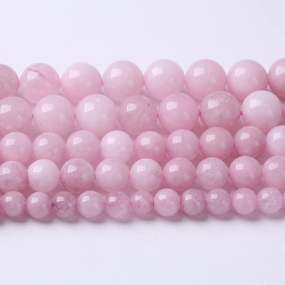 37pcs 10mm Natural Purple Kunzite Jade Stone Beads Round Loose Stone Beads for Jewelry Making DIY Bracelet Necklace Earrings 15" (Purple Kunzite, 10mm)