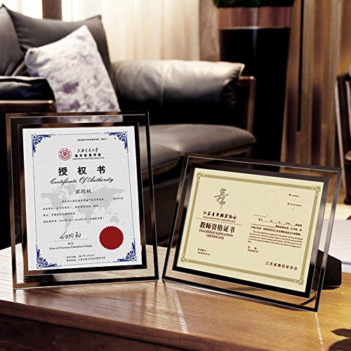 Cq acrylic 4x6 Glass Picture Frame,Silver Mirrored for Photo Display Stand on Tabletop,Pack of 2