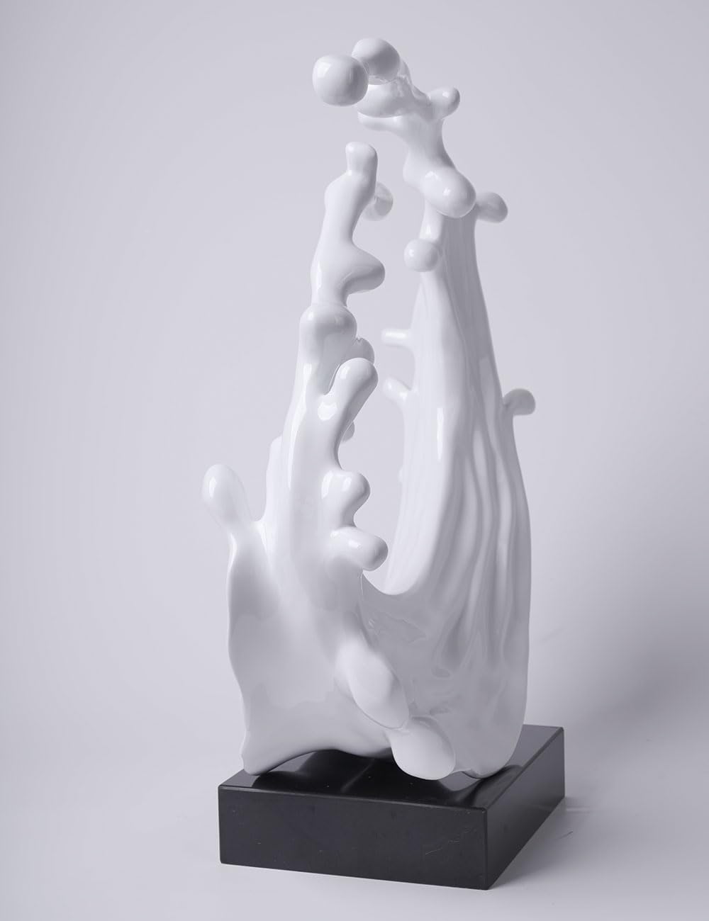NENBOLEC Abstract Sculpture Decor Modern Art Gift Sea Wave Figurine Table Centerpiece Statue for Living Room Bedroom Office White 16.5 Inch