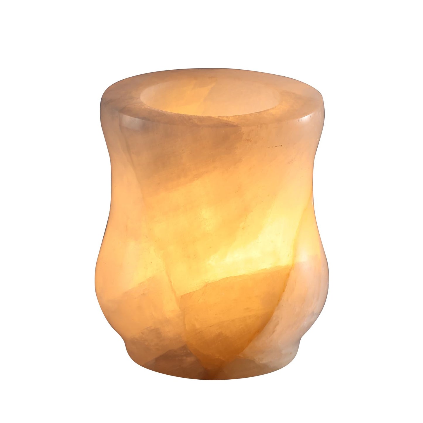 Single Crystal Tealight Candle Holder, 2.8''x3.1'' Votive Candel Holder Handcrafted from Solid Gemstone, Stone Candle Holder for or Weddings Parties, Dinner,Wedding Centerpieces $ Home Decor (Crystal)