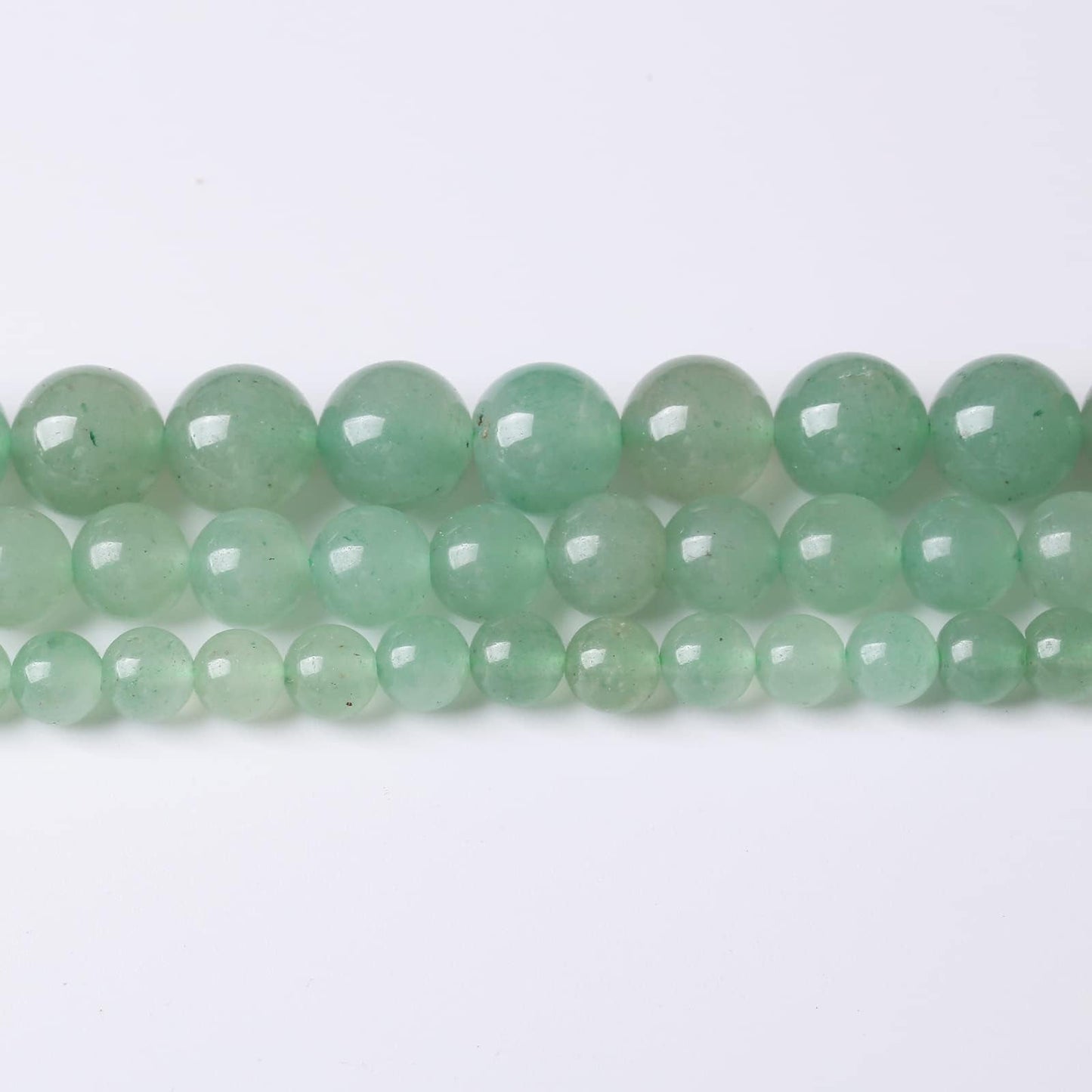 90PCS 4MM Green Aventurine Natural Gemstone Round Stone Beads for Jewelry Making DIY Energy Stone Healing Power Bracelet 15"