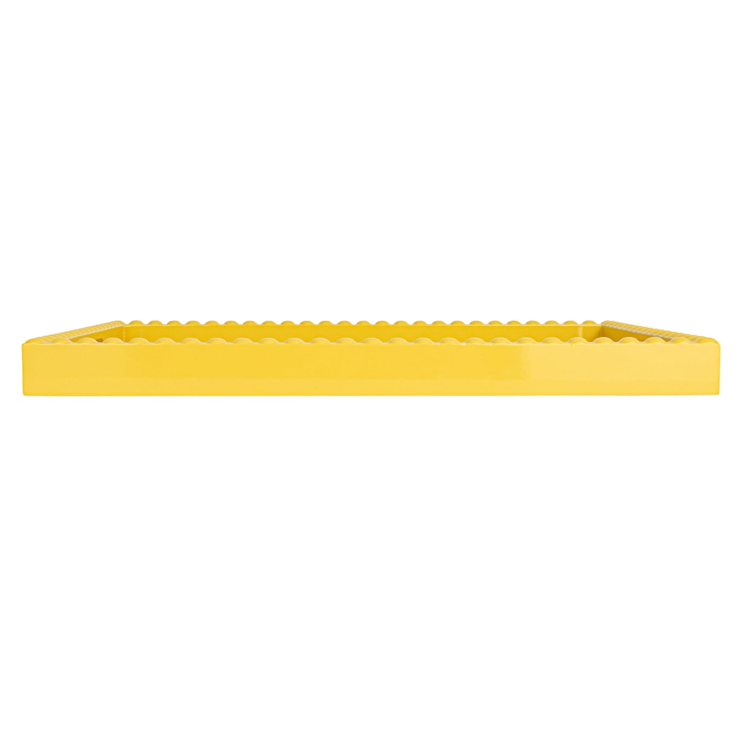 Creative Co-Op Sunny Wood Tray with Handles, Yellow