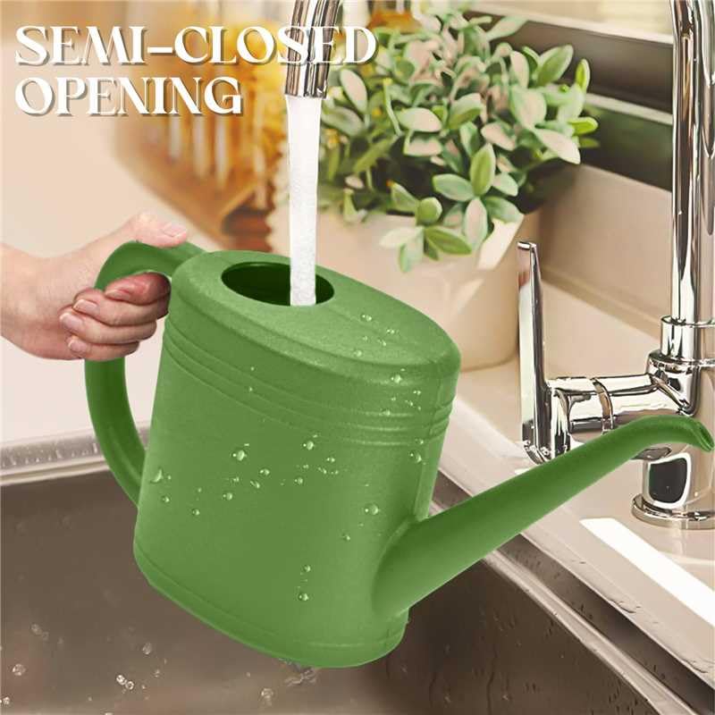 TTAOE GN Plant Watering Can for Home Garden - with Long Spout - 1/4 Gallon - Green